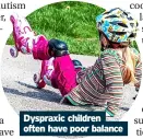  ?? ?? Dyspraxic children often have poor balance