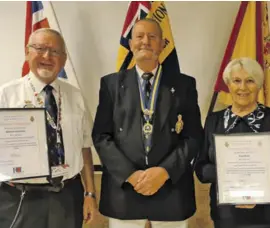  ?? ?? Malcolm and Jean with district chairman Jack Kemp