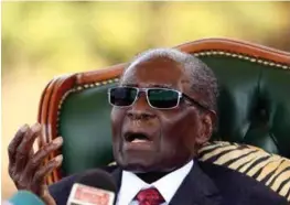  ?? SIPHIWE SIBEKO ?? Robert Mugabe ble avsatt som president i Zimbabwe i fjor.