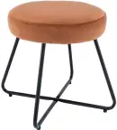  ??  ?? Turio stool in Burnt Orange velvet, £28, B&Q