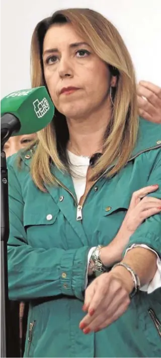  ?? JUAN FLORES ?? Susana Díaz en la pasada noche electoral del 2D