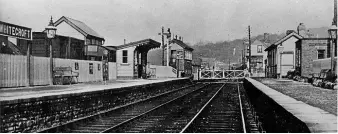  ??  ?? Whitecroft station it its heyday, complete with a passing loop that is set to be restored. IAN POPE COLLECTION/DFR