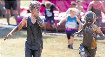  ??  ?? A special version of Pretty Muddy was put on for youngsters, including obstacles and a mud pit