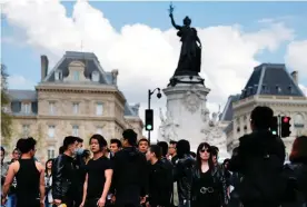  ??  ?? A protest in Paris after Liu Shaoyo was killed by police in 2017. Photograph: AFP via Getty