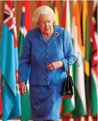  ??  ?? Stoical: The Queen’s focus is on the UK