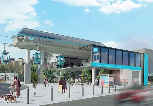  ??  ?? Rendering Una simulazion­e della stazione di partenza della nuova funivia che la Leitner realizzerà a Città del Messico: sarà pronta tra circa un anno