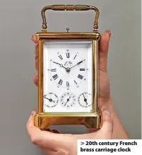  ?? ?? > 20th century French brass carriage clock