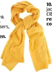  ??  ?? 8. Pink crop trousers, £60, boden. com
9. Mustard cashmere scarf, £150, winser london.com
