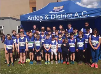  ??  ?? Young athletes from Ardee & District AC.