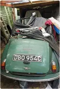  ??  ?? No it’s not a barn find! Dobby as found, after just less than a year off the road…