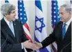  ?? Brendan Smialowski/afp/getty Images ?? U.S. Secretary of State John Kerry, left, and Israeli Prime Minister Benjamin Netanyahu meet in Jerusalem Wednesday.