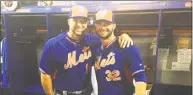  ?? Contribute­d photo ?? Foran High grad Joe Zanghi has been teammates with Tim Tebow several times on his rise through the New York Mets’ farm system.