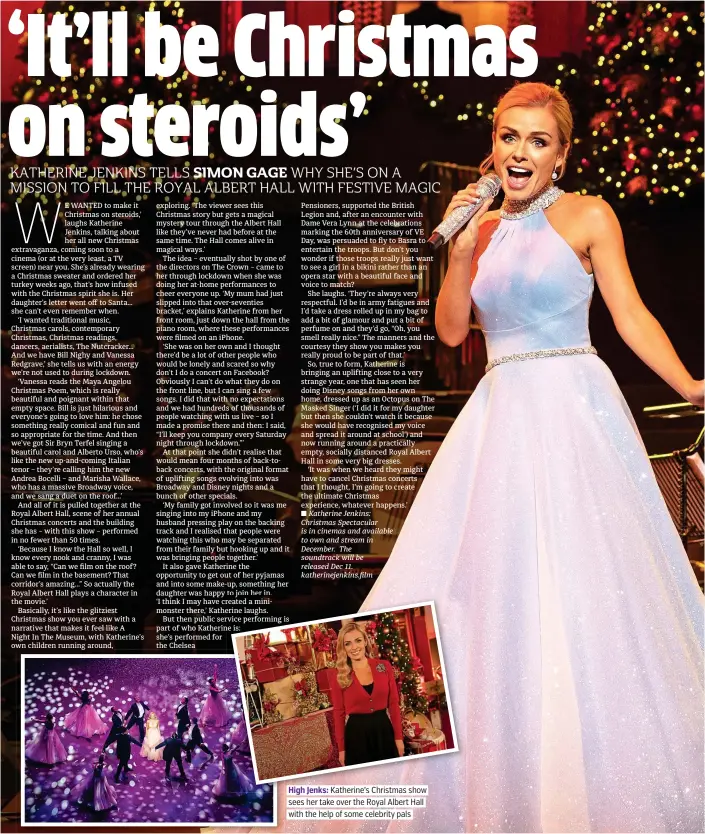  ??  ?? High Jenks: Katherine’s Christmas show sees her take over the Royal Albert Hall with the help of some celebrity pals