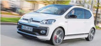  ?? FOTO: ULI SONNTAG ?? Der Up GTI soll den schleppend­en Absatz des kleinsten VW-Modells ankurbeln.