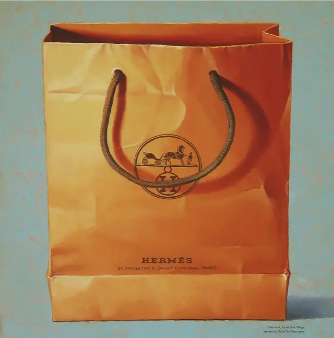  ??  ?? Hermès, from the ‘Bags’ series by Jaye Schlesinge­r.