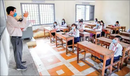  ?? AFP ?? In Cambodia, 113,000 school personnel, including 93,225 teachers, have been affected by Covid-19.