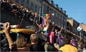  ??  ?? Stockholm Gay Pride … Sweden tops the index of gay rights for travellers. Photograph: Linda Nylind/The Guardian