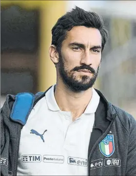  ?? FOTO: GETTY ?? Davide Astori, con la selección El futbolista falleció a la edad de 31 años