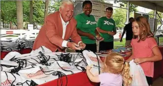  ?? PHOTO PROVIDED ?? NYRA hosted a back-to-school giveaway earlier this week. Another is scheduled for Labor Day.