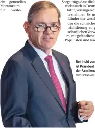  ?? FOTO: BERND VON JUTRCZENKA/DPA ?? Reinhold von Eben-Worlée ist Präsident des Verbandes der Familienun­ternehmer.