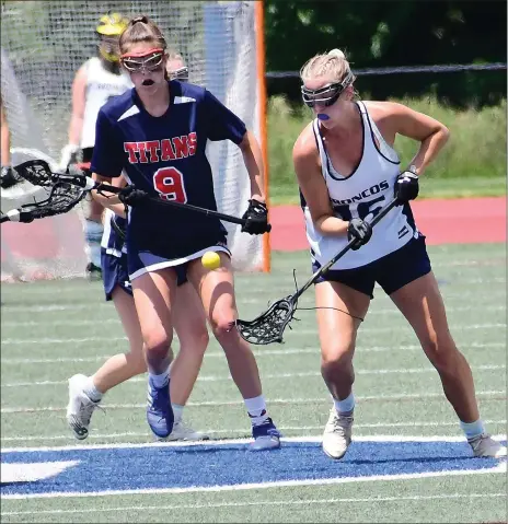  ?? Photo by Ernest A. Brown ?? Burrillvil­le sophomore middie Samantha Murphy, above, spent her time during the pandemic in her backyard working on becoming a better player with her father and younger brother. Murphy had an incredible season and is the 2021 Call/Times Girls Lacrosse MVP.