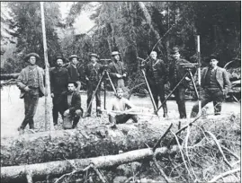  ?? WITH PERMISSION OF CRHA/EXPORALL/Canadian Pacific Railway Company Fonds ?? Railway surveyors in the Kicking Horse Pass, 1883