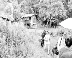  ??  ?? An exterior view of a Penan hut.