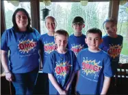  ?? MELISSA SCHUMAN-MEDIANEWS GROUP ?? Galway’s Division 1 Odyssey of the Mind team: Coach Julie Pasieka, Avery Menge, 10, Henry Pasieka, 11, Mari Smith, 9, Edmund Perkins, 10, and Avery Pasieka, 9. Not pictured: Emma DiPasquale, 11, and Theo Friedman, 11.