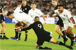  ??  ?? Big call: TMO ruled out this try for Ben Youngs against All Blacks in 2019