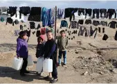  ?? Reuters ?? Children in Al Hol camp in northern Syria. The site holds more than 50,000 people