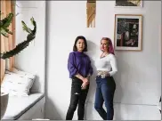  ?? THE NEW YORK TIMES ?? Hannah Kang (left) and Jes Dwyer, tattoo artists at Nice Tattoo Parlor in Brooklyn. At Nice Tattoo, the concept of “a tattoo shop with a friendly staff of female artists in a welcoming, judgment-free space” is both simple and a striking departure in...