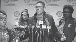  ?? ASHLEE REZIN GARCIA/CHICAGO SUN-TIMES VIA AP, FILE ?? Chicago Teachers Union President Jesse Sharkey calls the new deal “a powerful advance for our city and our movement for real equity and educationa­l justice.”