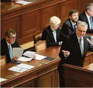  ?? Foto: Petr Topič, MAFRA ?? Hádky Premiér Andrej Babiš se ve Sněmovně často hádal s Miroslavem Kalouskem.