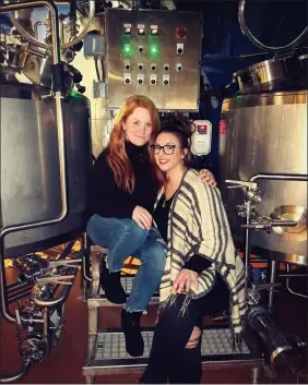  ?? SUBMITTED PHOTO ?? Shawn Dulee, Co-Owner/Operations Manager/Production, left, and Hannah K. Gohde, right, Head Brewer, Naked Brewing Co.