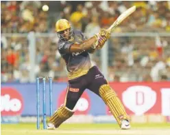  ?? Courtesy: Twitter ?? ↑
KKR coach Brendon Mccullum says there may be times when the match-ups are right, that they could get Andre Russell come in up the order.