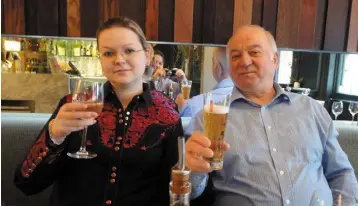  ??  ?? VICTIMS: Yulia and Sergei Skripal are set to speak to investigat­ors