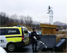  ??  ?? SPERRET: Politiet sperret av område ved Lonemarka torsdag.