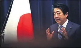  ?? FOTO: AP/NTB SCANPIX ?? JA: Statsminis­ter Shinzo Abe er overbevist om at alt ordner seg og at det blir OL i Tokyo til sommeren.