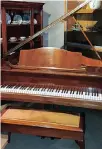  ??  ?? CHERISHED by classical composers. This Blüthner grand piano, dating to the 1930s, is a star attraction at the Bernardi Decorators’ and Collectors’ sale tomorrow.