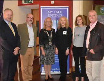  ??  ?? Pictured at the official launch last Friday of ‘My Tale Untold’ a book about a young girl who served time in Sligo jail which was produced by the Friends of Sligo Gaol and Wayne O’Connor with Forward by P.J. Lynch were: Ciaran Hayes Chief Executive Sligo County Council, P.J. Lynch, Mayor of Sligo MD, Cllr. Rosaleen O’Grady, Cllr. Marie Casserly, Cllr. Sinead Maguire and Cllr. Declan Bree.