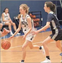  ?? Scott Herpst ?? Raleigh Suits and the Oakwood Christian Lady Eagles dribbled past both Shiloh Hills and Ridgeland to pick up two home wins last week and run their current winning streak to eight in a row.