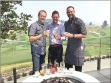  ??  ?? Okanagan Spirits has partnered with Pacific Coastal Airlines, upper left, to distribute coupons with boarding passes and give away a prize of return flights for two anywhere the airline flies. Okanagan Spirits is also urging bars and restaurant­s to...