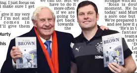  ??  ?? All smiles: Murty with Bobby Brown and his
book, A Life in Football, From Goals to the Dugout