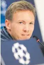  ??  ?? Nagelsmann, el DT más joven de la ‘Champions’.