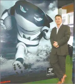  ?? PHOTOGRAPH: GALLO IMAGES ?? IF THE SUIT FITS: Sharks’ new chief executive John Smit at a function this week to announce changes to the Durban rugby powerhouse’s management team