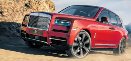  ??  ?? Rolls Royce Cullinan konkurirat će Bentley Bentaygi, Range Roveru i Lamborghin­i Urusu