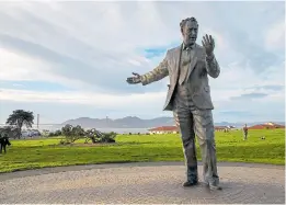  ?? KARL MONDON/STAFF ?? A statue of Congressma­n Phillip Burton, a proponent of the Golden Gate National Recreation Area, stands at Fort Mason in San Francisco.