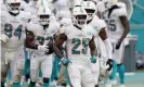  ?? Photograph: Lynne Sladky/AP ?? Xavien Howard has been a revelation on defense for the Dolphins.