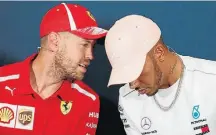  ?? BENOIT TESSIER/REUTERS ?? Solidaried­ade. Vettel recebeu o apoio do líder Hamilton