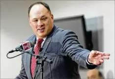  ?? ED HILLE / ASSOCIATED PRESS ?? Geoff Collins’ first game as Temple coach will be at Notre Dame on Sept. 2. The Owls also play at USF on Sept. 21 and host UCF on Nov. 18.